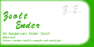 zsolt ender business card